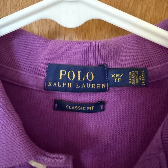 Women’s Ralph Lauren Polo Purple Size X-Small Short Sleeve Shirt 100% Cotton EUC - Picture 5 of 7